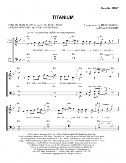 page one of Titanium (feat. Sia) (arr. Deke Sharon, David Wright) (TTBB Choir)
