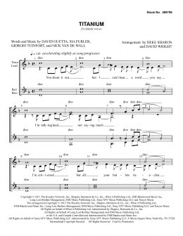 page one of Titanium (feat. Sia) (arr. Deke Sharon, David Wright) (SSAA Choir)
