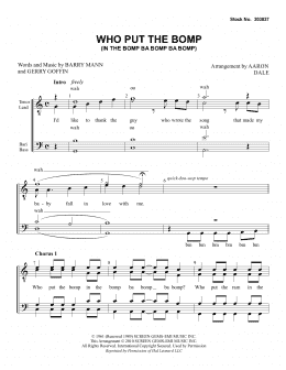 page one of Who Put The Bomp (In The Bomp Ba Bomp Ba Bomp) (arr. Aaron Dale) (TTBB Choir)