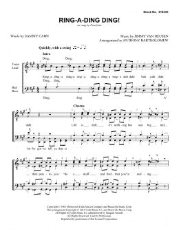 page one of Ring-a-Ding Ding (arr. Anthony Bartholomew) (TTBB Choir)