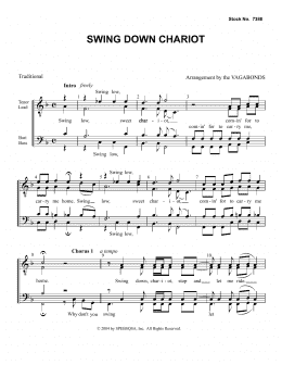 page one of Swing Down Chariot (arr. The Vagabonds) (TTBB Choir)