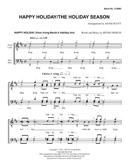 page one of Happy Holiday/The Holiday Season (arr. Adam Scott) (TTBB Choir)