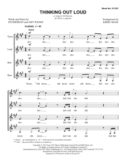 page one of Thinking Out Loud (arr. Kirby Shaw) (SSAA Choir)