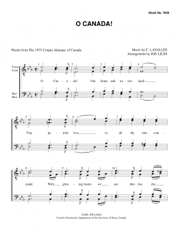 page one of O Canada! (arr. Joe Liles) (TTBB Choir)