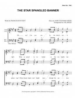 page one of Star Spangled Banner (arr. Val Hicks) (TTBB Choir)