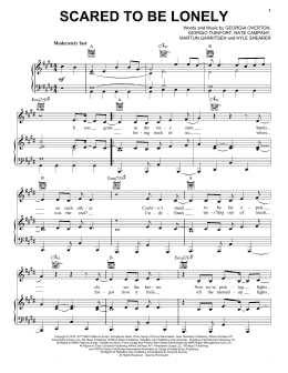 page one of Scared To Be Lonely (Piano, Vocal & Guitar Chords (Right-Hand Melody))
