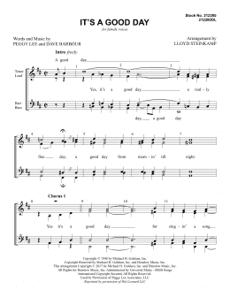 page one of It's a Good Day (arr. Lloyd Steinkamp) (SSAA Choir)