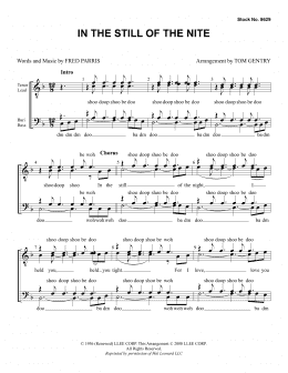 page one of In the Still of the Nite (arr. Tom Gentry) (TTBB Choir)
