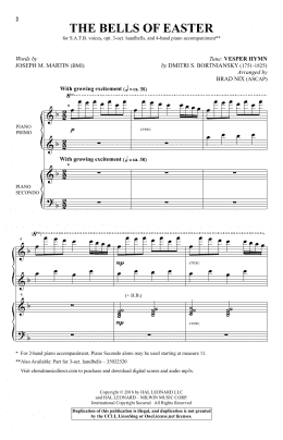 page one of The Bells Of Easter (arr. Brad Nix) (SATB Choir)