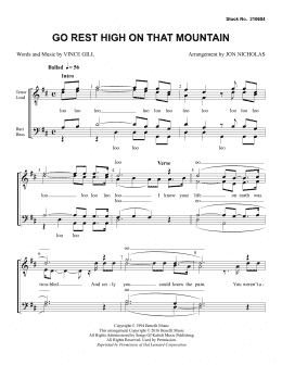 page one of Go Rest High on That Mountain (arr. Jon Nicholas) (TTBB Choir)
