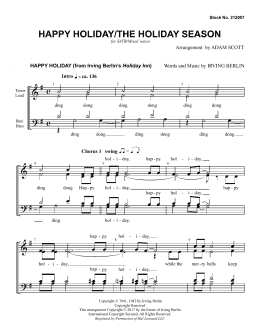 page one of Happy Holiday/The Holiday Season (arr. Adam Scott) (SATB Choir)