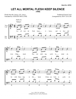 page one of Let All Mortal Flesh Keep Silence (arr. Jeff Taylor) (TTBB Choir)