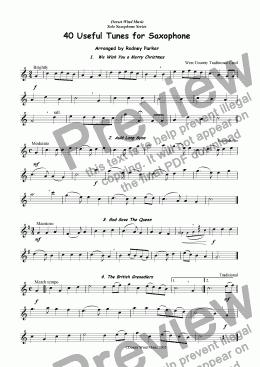 page one of 40 Useful Tunes for Saxophone