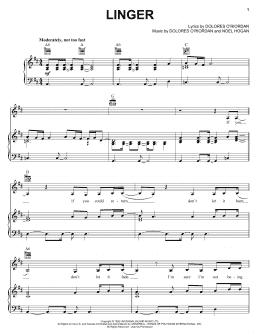 page one of Linger (Piano, Vocal & Guitar Chords (Right-Hand Melody))
