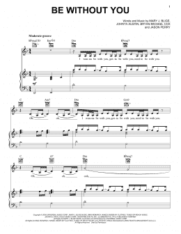 page one of Be Without You (Piano, Vocal & Guitar Chords (Right-Hand Melody))