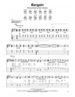 page one of Bargain (Easy Guitar Tab)
