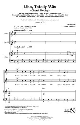 page one of Like, Totally '80s (arr. Mark Brymer) (2-Part Choir)