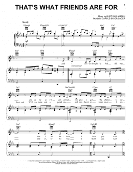 page one of That's What Friends Are For (Piano, Vocal & Guitar Chords (Right-Hand Melody))