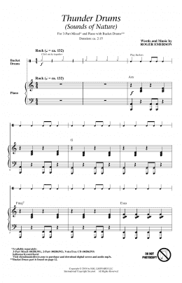 page one of Thunder Drums (3-Part Mixed Choir)
