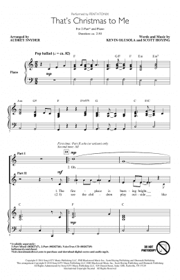page one of That's Christmas To Me (arr. Audrey Snyder) (2-Part Choir)