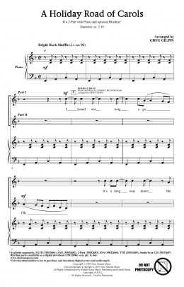 page one of A Holiday Road Of Carols (arr. Greg Gilpin) (2-Part Choir)