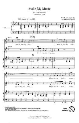 page one of Make My Music (2-Part Choir)
