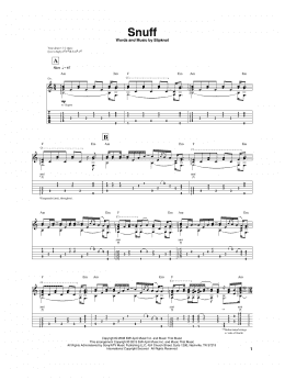 page one of Snuff (Guitar Tab)