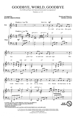 page one of Goodbye World Goodbye (arr. Keith Christopher) (SATB Choir)