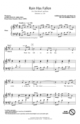 page one of Rain Has Fallen (3-Part Mixed Choir)