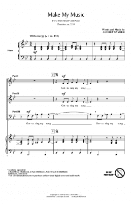 page one of Make My Music (3-Part Mixed Choir)