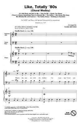 page one of Like, Totally '80s (arr. Mark Brymer) (SATB Choir)