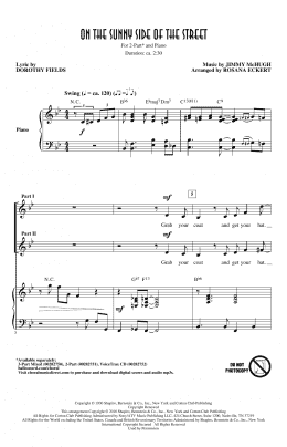 page one of On The Sunny Side Of The Street (arr. Rosana Eckert) (2-Part Choir)