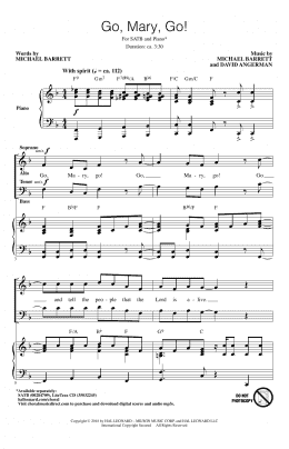 page one of Go, Mary, Go! (SATB Choir)