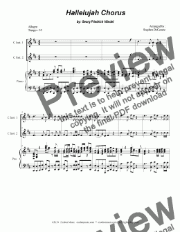 page one of Hallelujah Chorus (Duet for C-Instruments)