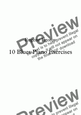 page one of 10 Blues Piano Exercises