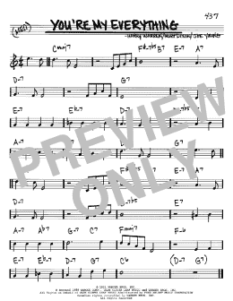 page one of You're My Everything (Real Book – Melody & Chords – C Instruments)