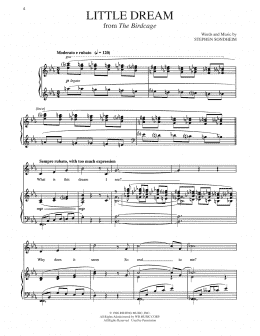page one of Little Dream (Piano & Vocal)