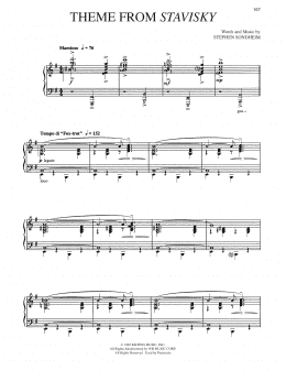 page one of Theme From Stavisky (Piano & Vocal)