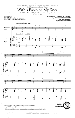 page one of With A Banjo On My Knee (SSA Choir)