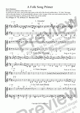 page one of A Folk Song Primer (Duo)