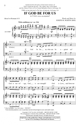 page one of If God Be For Us (TTBB Choir)