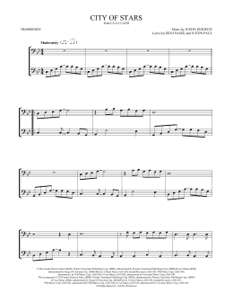 page one of City of Stars (from La La Land) (Trombone Duet)