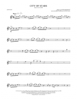 City of Stars [Sebastian Solo] - Eb Instrument from 'La La Land' Sheet  Music (Alto or Baritone Saxophone) in B Minor - Download & Print - SKU:  MN0173384