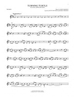 page one of Turning Turtle (from Mary Poppins Returns) (Trumpet Solo)