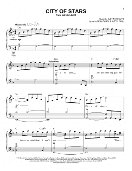 page one of City of Stars (from La La Land) (Accordion)