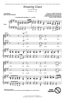 page one of Amazing Grace (arr. Rollo Dilworth) (2-Part Choir)