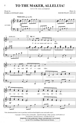 page one of To The Maker, Alleluia! (SATB Choir)