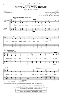 page one of Sing Your Way Home (SATB Choir)