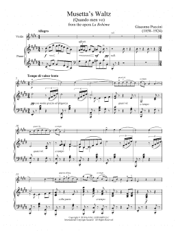 page one of Quando Men Vo (Violin and Piano)