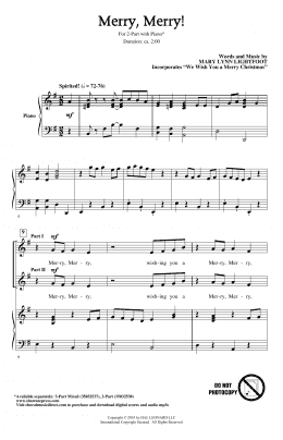 page one of Merry, Merry! (2-Part Choir)